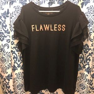 Black Flawless T-Shirt with Mesh Sleeves